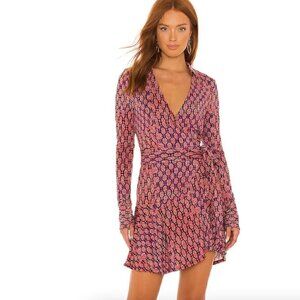 Free People Rhetta Wrap Dress Dark Combo XS